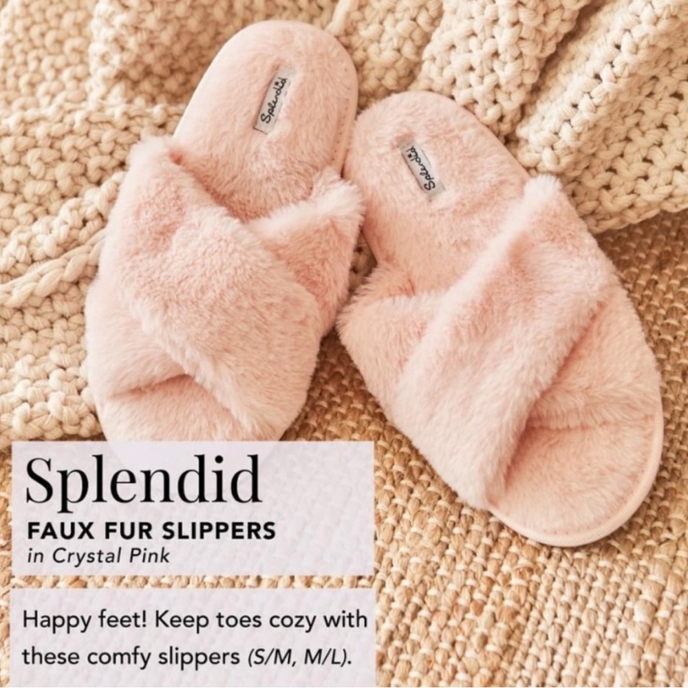 Fluffy plush pink crystal slippers by splinded make an offer! BNWT